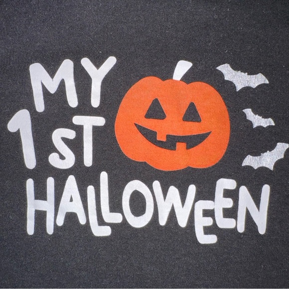 My 1st Halloween Black Bat Pajamas Size 18 Months - Picture 3 of 3